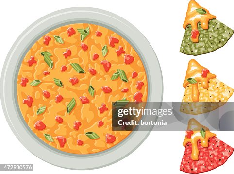 Corn Tortilla Chips with Queso Dip Corn Tortilla Chips with Queso Dip