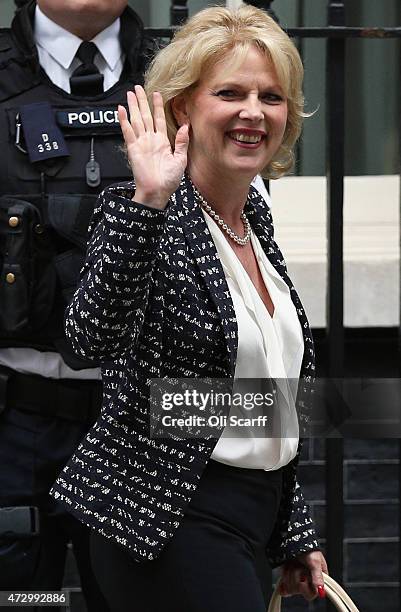 Anna Soubry, the new Minister of State at the Ministry of Defence, departs Downing Street on July 15, 2014 in London, England. British Prime Minister...