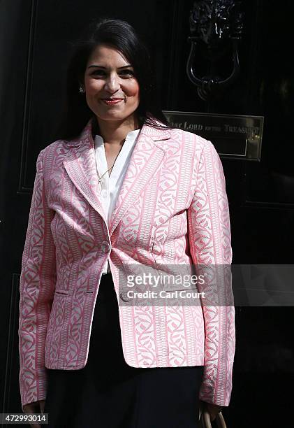 Priti Patel, the newly appointed employment minister, arrives at Downing Street on May 11, 2015 in London, England. Prime Minister David Cameron...
