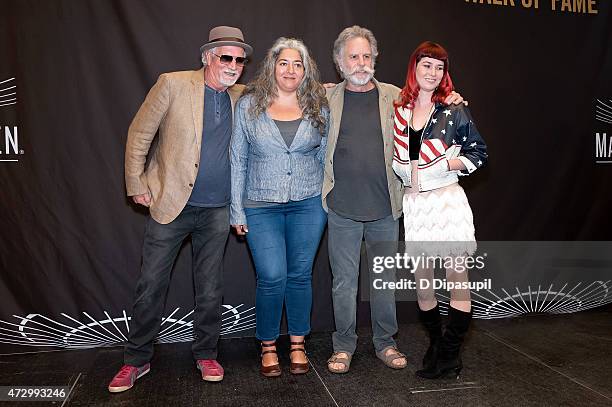 Bill Kreutzmann, Trixie Garcia, Bob Weir, and Reya Hart attend the Madison Square Garden 2015 Walk Of Fame Inductions at Madison Square Garden on May...