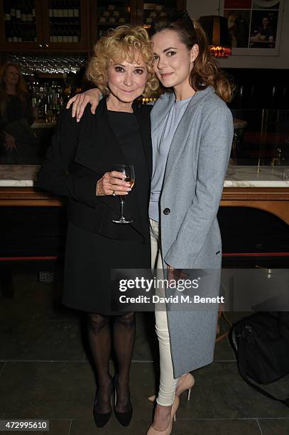 Felicity Kendal and Kara Tointon attend an after party following the press night performance of "Hay Fever" at the The National Cafe on May 11, 2015...