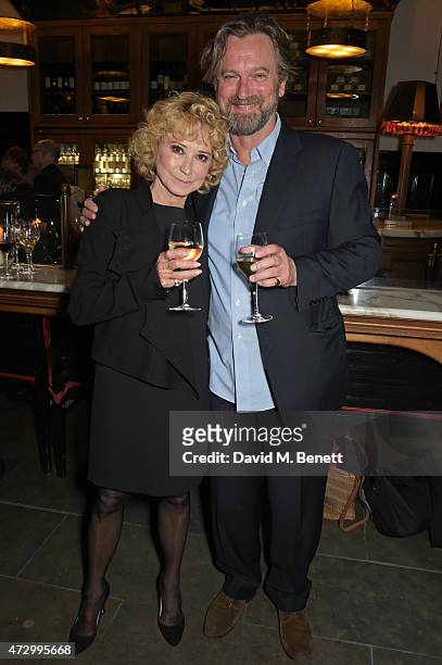 Felicity Kendal and Simon Shepherd attend an after party following the press night performance of "Hay Fever" at the The National Cafe on May 11,...