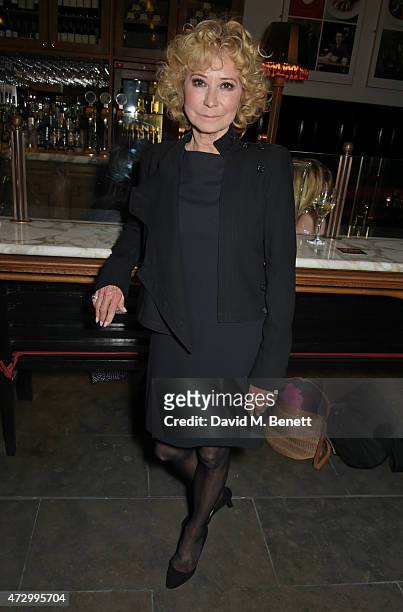 Felicity Kendal attends an after party following the press night performance of "Hay Fever" at the The National Cafe on May 11, 2015 in London,...