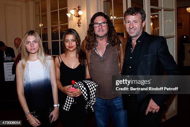 Ventes Privees Jacques-Antoine Granjon , his daughter Audrey , his goddaughter Noemie Seguy and President of the Theatre de Paris, Richard Caillat...