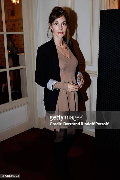 Actress Anne Parillaud attends the 'Open Space' : Theater Play at Theatre de Paris on May 11, 2015 in Paris, France.