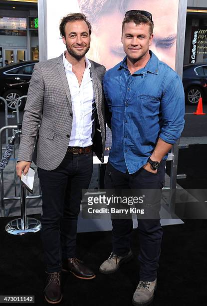 Mark Chaz and actor Luke Hemsworth attend the premiere of 'The Water Diviner' at TCL Chinese Theatre IMAX on April 16, 2015 in Hollywood, California.