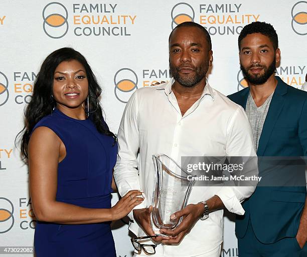 Taraji P. Henson, Lee Daniels and Jussie Smollett attend the Family Equality Council's 2015 Night At The Pier at Pier 60 on May 11, 2015 in New York...