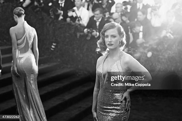 Jessica Chastain attends the "China: Through The Looking Glass" Costume Institute Benefit Gala at the Metropolitan Museum of Art on May 4, 2015 in...