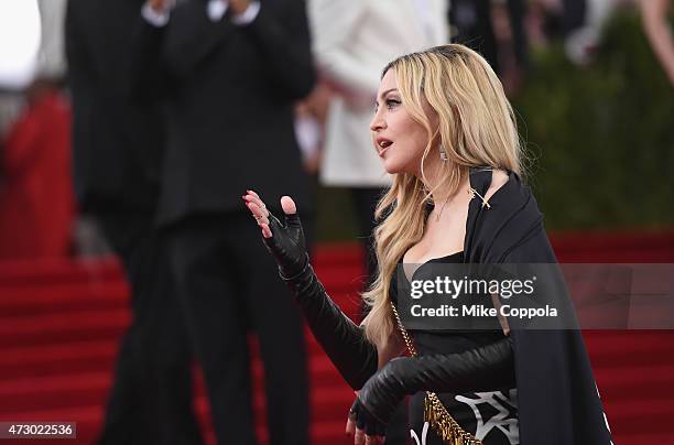 Madonna attends the "China: Through The Looking Glass" Costume Institute Benefit Gala at the Metropolitan Museum of Art on May 4, 2015 in New York...