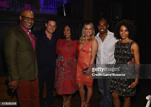 James Pickens Jr., Justin Chambers, Shona Rhimes, Jessica Capshaw, Jason Winston George and Kelly McCreary attend the Entertainment Weekly and PEOPLE...