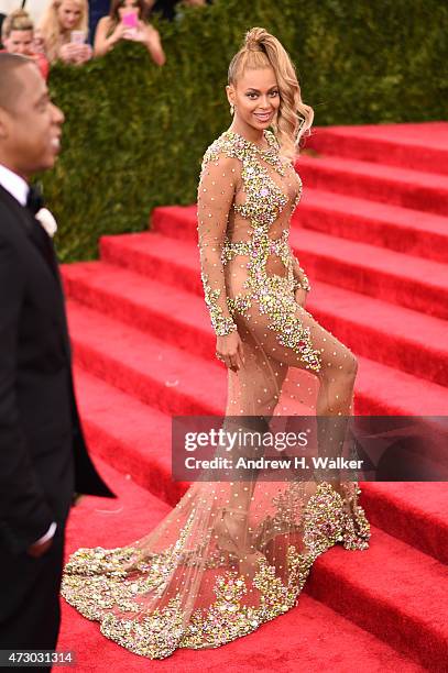 Beyonce attends the "China: Through The Looking Glass" Costume Institute Benefit Gala at the Metropolitan Museum of Art on May 4, 2015 in New York...