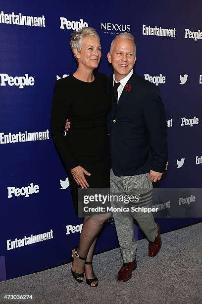 Actress Jamie Lee Curtis and writer, producer and director Ryan Murphy attend New York UpFronts Party Hosted By People and Entertainment Weekly at...