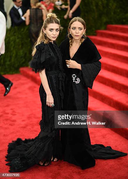 Ashley Olsen and Mary Kate Olsen attend the "China: Through The Looking Glass" Costume Institute Benefit Gala at the Metropolitan Museum of Art on...