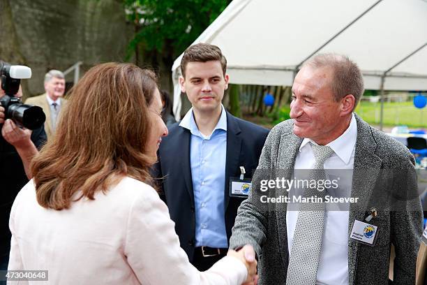 Minister Of State For Migration, Refugees And Integration Aydan Oezoguz Visits TSV Wandsetal on May 12, 2015 in Hamburg, Germany.