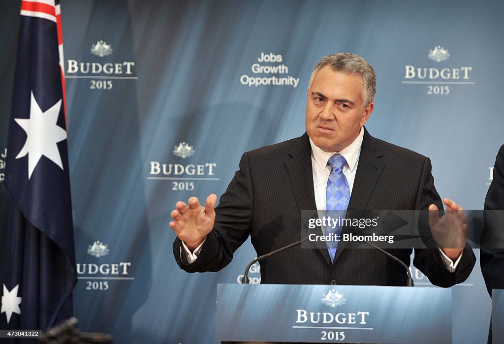 Australian Treasurer Joe Hockey Delivers Federal Budget