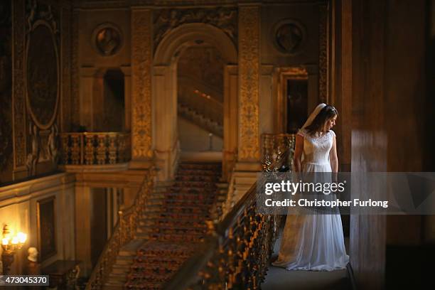 Wedding co-ordinator Laine Seward poses as the Chatsworth Wedding team rehearse events prior to the first ever wedding at the historic stately...