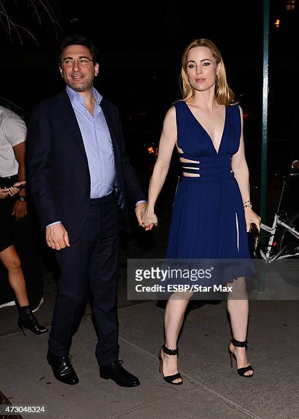 Melissa George and Jean David Blanc are seen on May 11, 2015 in New York City.