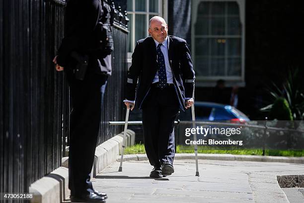 Robert Halfon, deputy chairman of the U.K. Conservative Party, arrives for the first weekly cabinet meeting of the new Conservative government in...