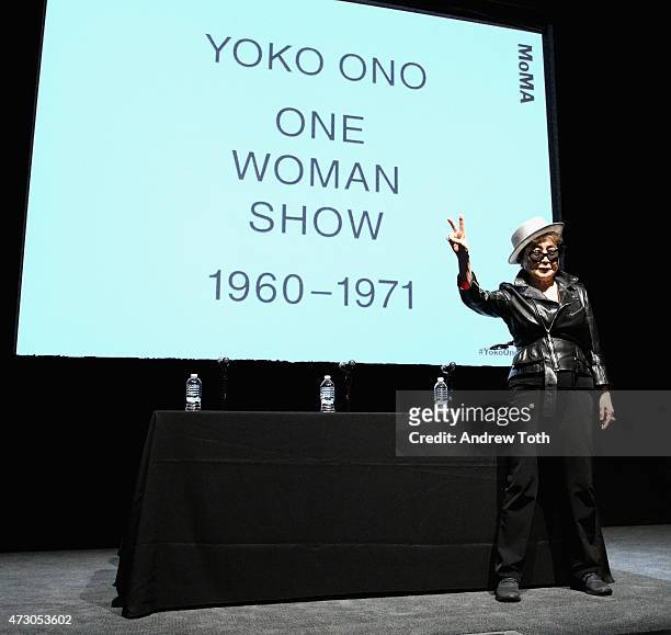 Yoko Ono attends the Yoko One: One Woman Show, 1960-1971 at Museum of Modern Art on May 12, 2015 in New York City.