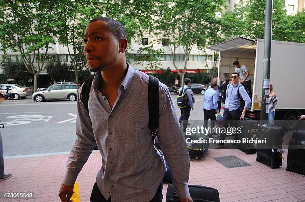 Andrew Goudelock during the Fenerbahce Ulker Istanbul Arrival to Final Four Madrid 2015 at Hotel NH Collection Madrid Eurobuilding on May 12, 2015 in...