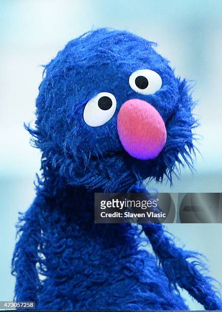 Sesame Street's Grover attends AOL Build Speaker Series: "Sesame Street's Grover And The USO - Dr. Jeanette Betancourt And Rachel Tischler" at AOL...