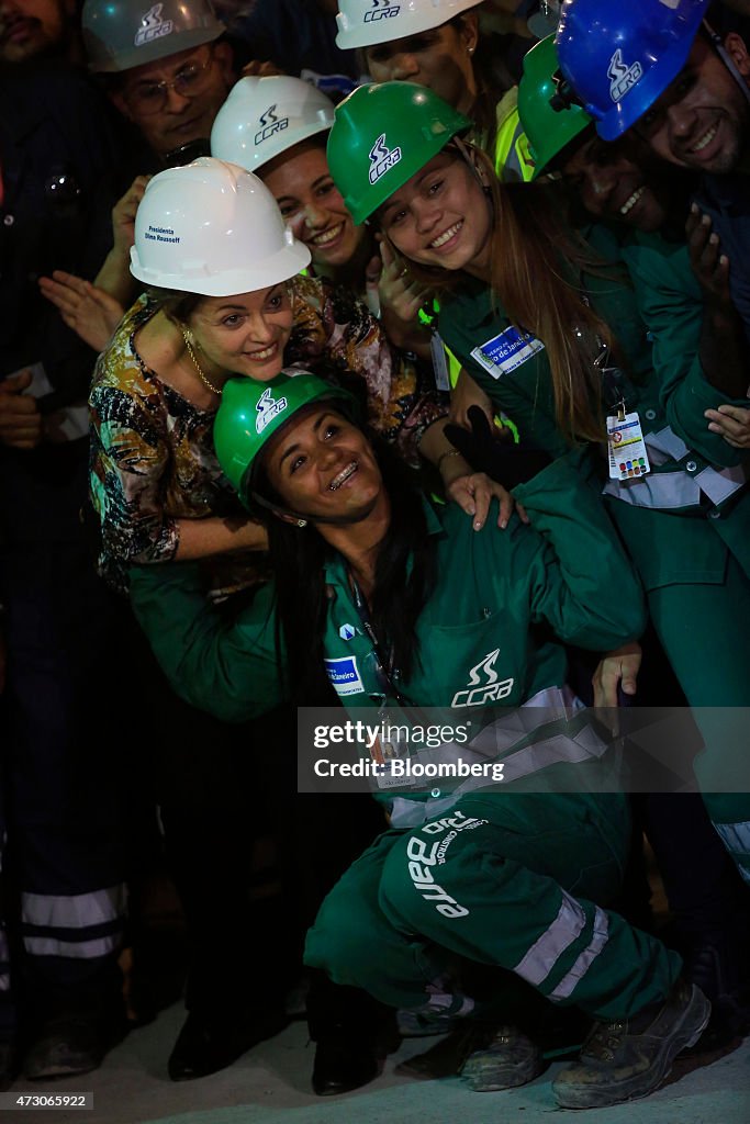 Brazil President Dilma Rousseff Tours Public Transport Expansion