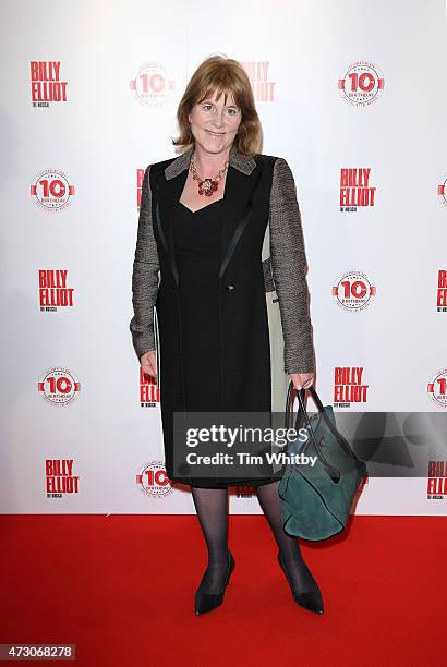 Hannah Rothschild arrives for the 10 Year Anniversary performance of Billy Elliot at Victoria Palace Theatre on May 12, 2015 in London, England.