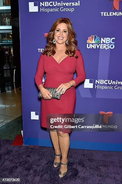 Maria Celeste Arraras attends the 2015 Telemundo And NBC Universo Upfront at Frederick P. Rose Hall, Jazz at Lincoln Center on May 12, 2015 in New...