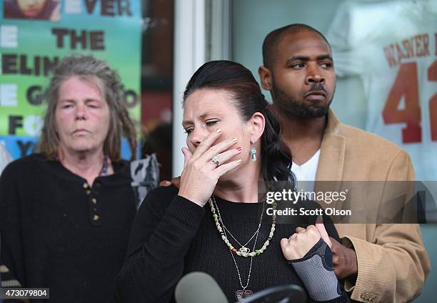 Andrea Irwin , the mother of Tony Robinson, marches in the streets... News Photo - Getty Images