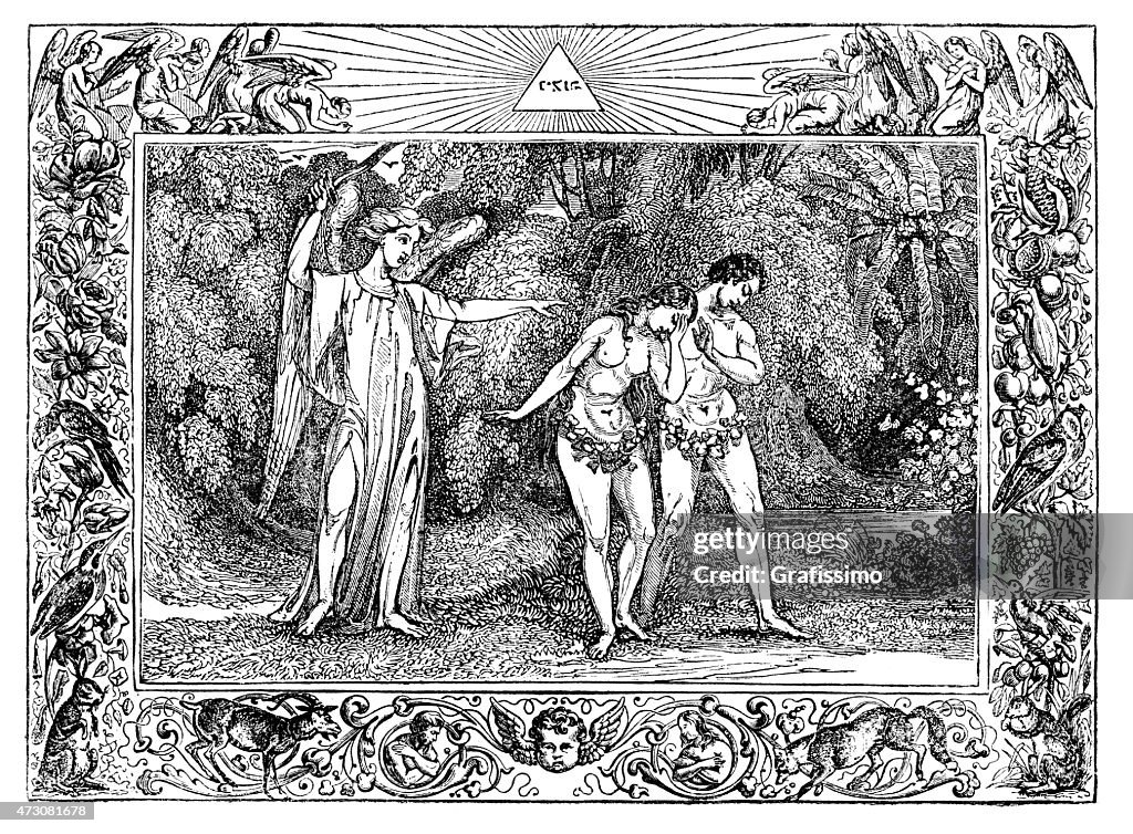 アダムとイブが expulsed Cherubim エンジェル