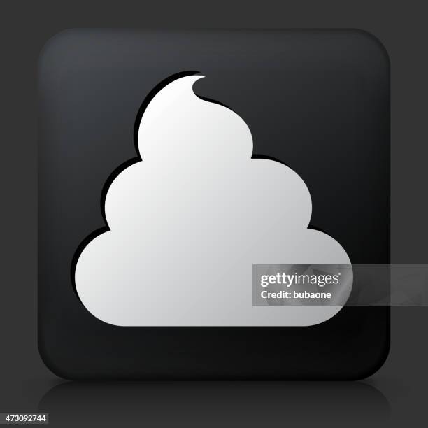 black square button with shaving cream icon - mousse stock illustrations