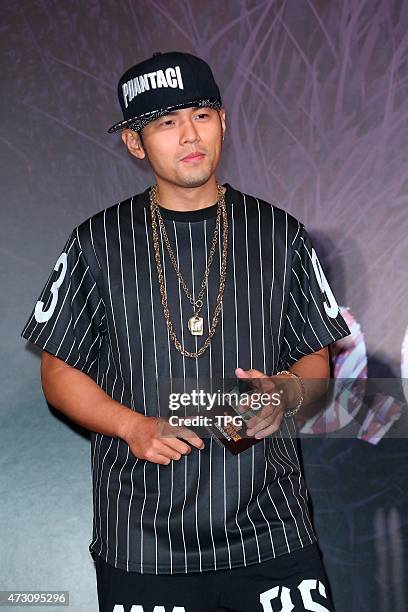 Jay Chou attends the press conference of 10,000 Miles on 11th May, 2015 in Taipei, Taiwan, China.