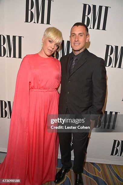 Honoree P!nk and Carey Hart attend the 63rd Annual BMI Pop Awards held at the Beverly Wilshire Hotel on May 12, 2015 in Beverly Hills, California.
