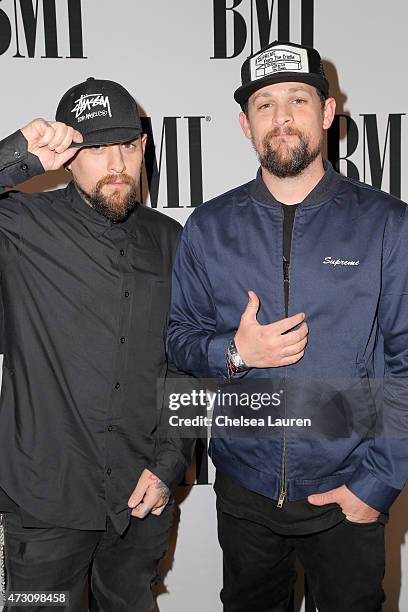 Recording artists Benji Madden and Joel Madden of Good Charlotte attend the 63rd Annual BMI Pop Awards held at the Beverly Wilshire Hotel on May 12,...