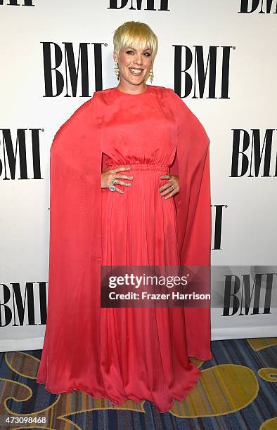 Singer Pink arrives at the 63rd Annual BMI Pop Awards at Regent Beverly Wilshire Hotel on May 12, 2015 in Beverly Hills, California.
