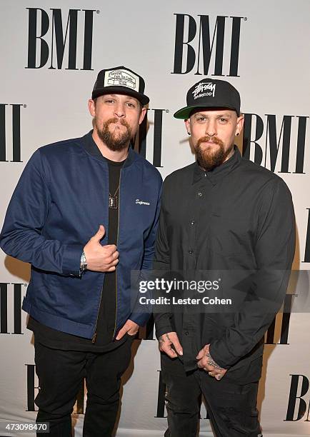 Recording artists Joel Madden and Benji Madden of Good Charlotte attend the 63rd Annual BMI Pop Awards held at the Beverly Wilshire Hotel on May 12,...