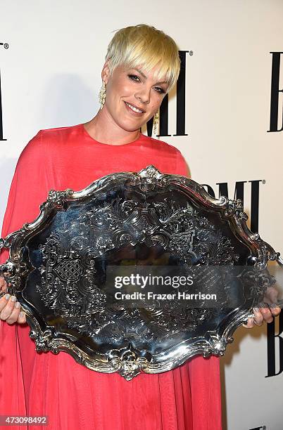 Singer Pink attends the 63rd Annual BMI Pop Awards at Regent Beverly Wilshire Hotel on May 12, 2015 in Beverly Hills, California.