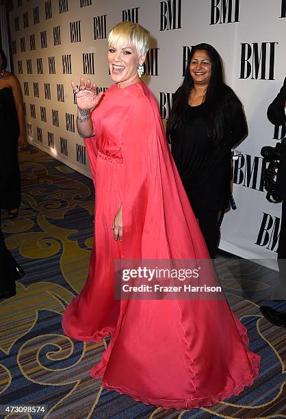 Singer Pink attends the 63rd Annual BMI Pop Awards at Regent Beverly Wilshire Hotel on May 12, 2015 in Beverly Hills, California.