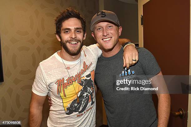 Thomas Rhett and Cole Swindell attend "Georgia on My Mind, hosted by the Peach Pickers and Friends," a benefit for the Georgia Music Foundation at...