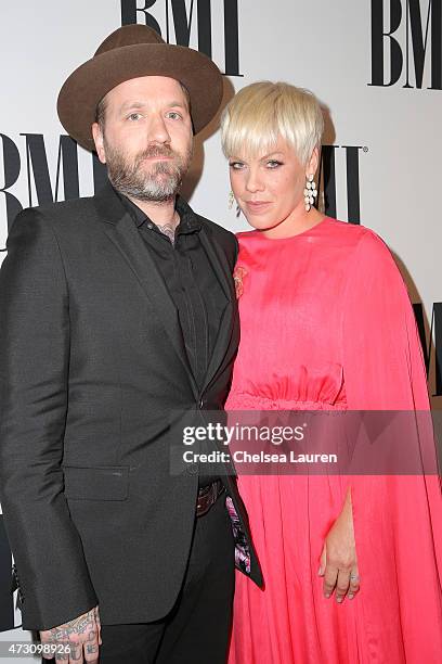 Musician Dallas Green and honoree P!nk attend the 63rd Annual BMI Pop Awards held at the Beverly Wilshire Hotel on May 12, 2015 in Beverly Hills,...