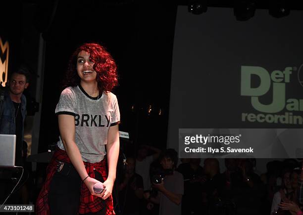 Alessia Cara performs during the Def Jam Upfronts 2015 Showcase Powered By Samsung Milk Music & Milk Video at Arena on May 12, 2015 in New York City.