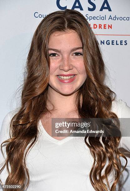 Actress Abigail Hargrove arrives at the CASA of Los Angeles' 3rd Annual Evening to Foster Dreams Gala at The Beverly Hilton Hotel on May 12, 2015 in...