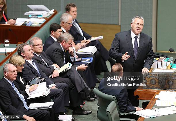 Treasurer Joe Hockey during House of Representatives question time at Parliament House on May 13, 2015 in Canberra, Australia. The Abbott...