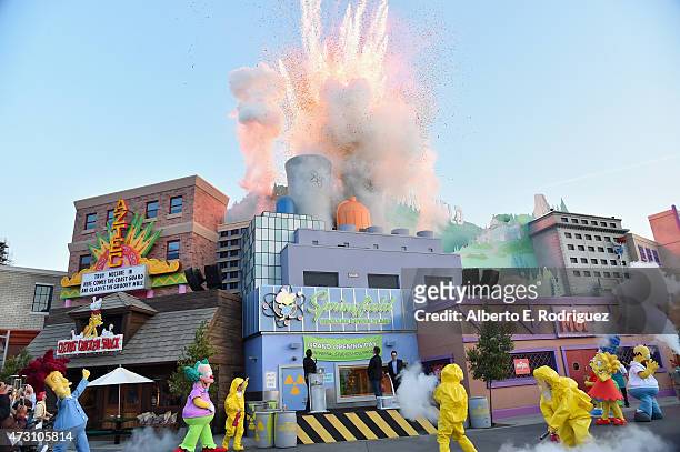 General view of the atmosphere at the "Taste of Springfield" press event at Universal Studios Hollywood on May 12, 2015 in Universal City, California.