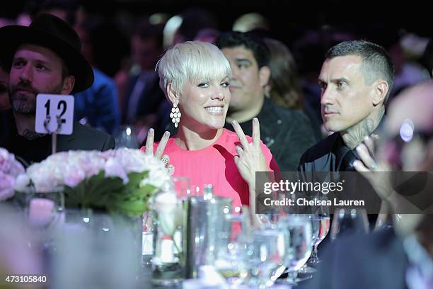 Honoree P!nk and Carey Hart attend the 63rd Annual BMI Pop Awards held at the Regent Beverly Wilshire Hotel on May 12, 2015 in Beverly Hills,...