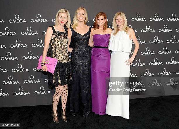 Writer Lily Koppel, actresses Yvonne Strahovski and Joanna Garcia, and executive producer Stephanie Savage attend the OMEGA Speedmaster Houston Event...