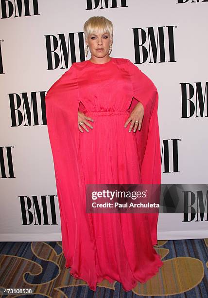 Recording Artist P!nk attends the 63rd annual BMI Pop Awards at the Regent Beverly Wilshire Hotel on May 12, 2015 in Beverly Hills, California.