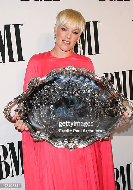 Recording Artist P!nk attends the 63rd annual BMI Pop Awards at the Regent Beverly Wilshire Hotel on May 12, 2015 in Beverly Hills, California.