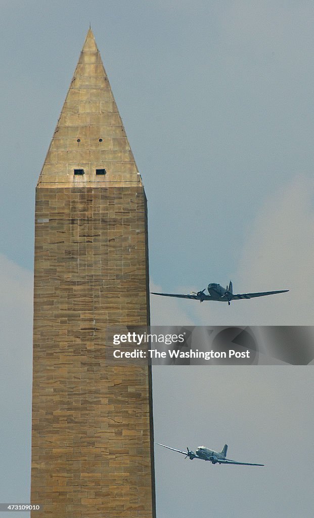 World War II Planes Fly Over U.S. Capitol In Honor Of VE Day