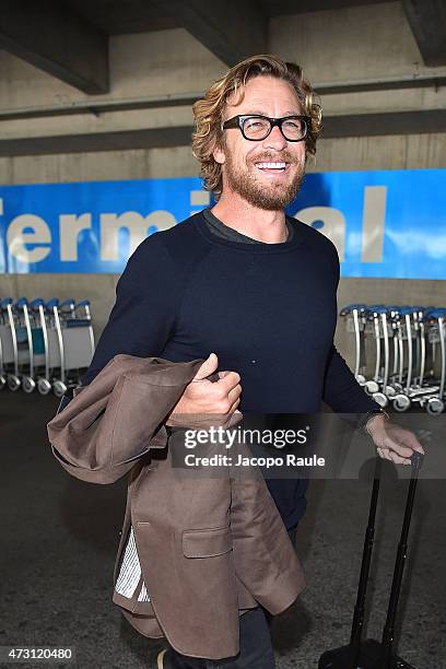 Simon Baker arrives at Nice Airport during the 68th annual Cannes Film Festival on May 13, 2015 in Cannes, France.